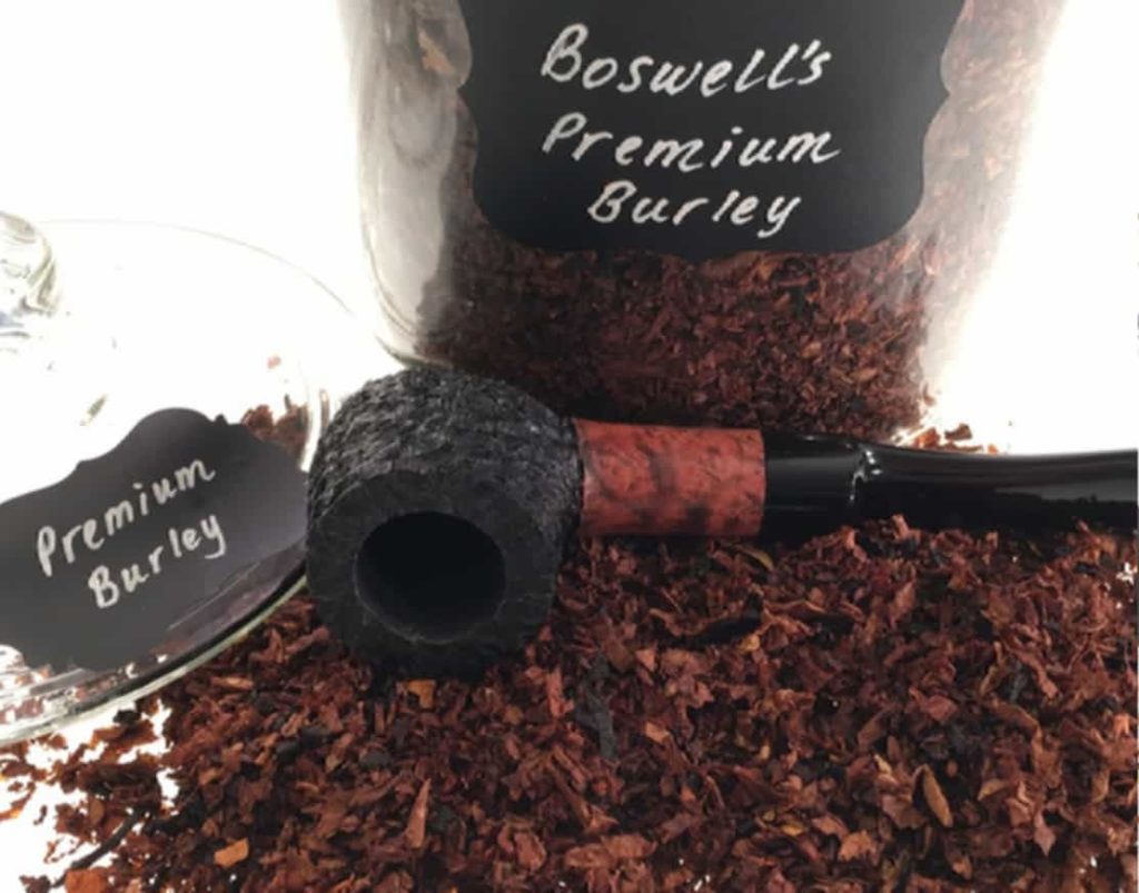 Close-up of Premium Burley tobacco leaf